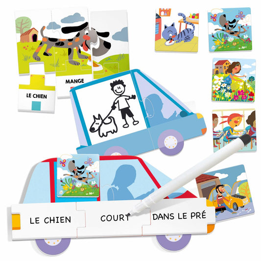 Mes Premières Phrases - game contents and components