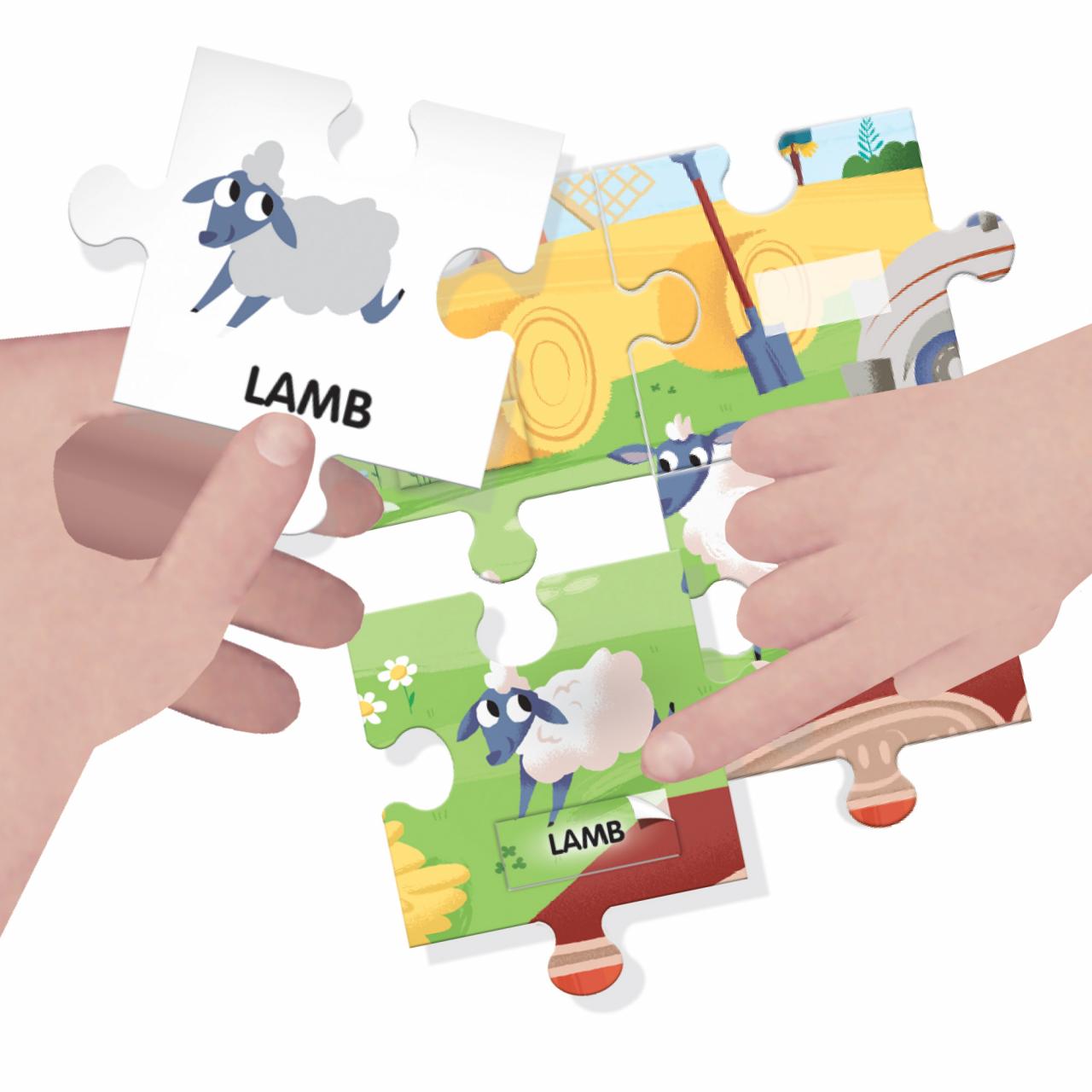 EASY ENGLISH 100 WORDS THE FARM My first farm vocabulary - game contents and components
