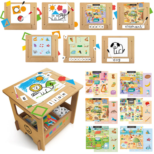 Wooden Desk Writing School - game contents