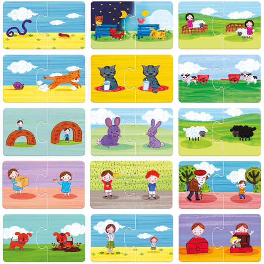 GAME OF OPPOSITES Logic puzzles - game contents and components