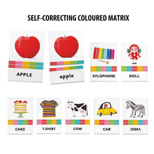 MONTESSORI MEMO Memory, reading and classification - game contents