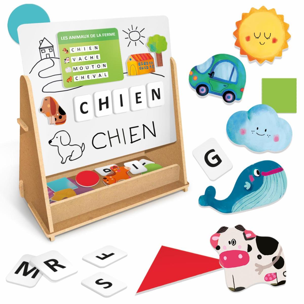 L’Ardoise Pédagogique Montessori - game contents and components