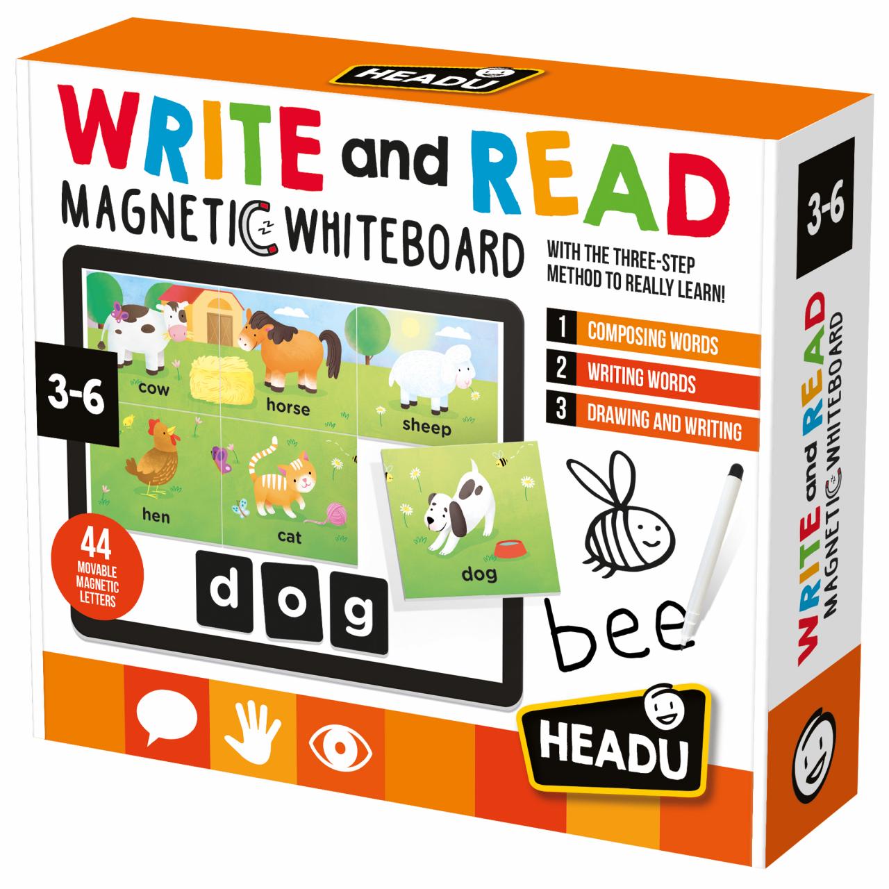 READ AND WRITE MAGNETIC LAB Read and write with magnetic letters and shapes! - product box