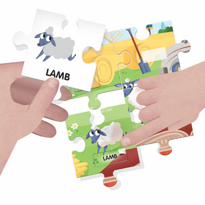 EASY ENGLISH 100 WORDS THE FARM My first farm vocabulary - game contents and components