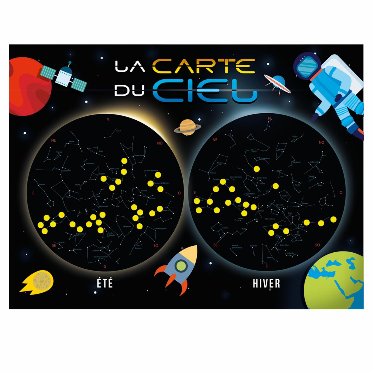 LA LUMIÈRE ET LES ÉTOILES Construis un télescope et un spectroscope et découvre leur fonctionnement - game contents and components