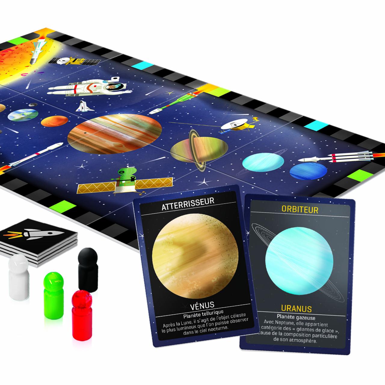 ASTRO JOUEUR Découvre le système solaire en jouant - game contents and components