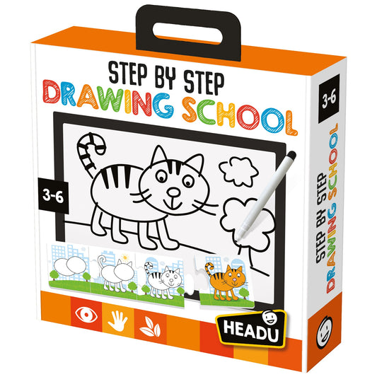 STEP BY STEP DRAWING SCHOOL Logic sequences and first steps in design techniques - product box