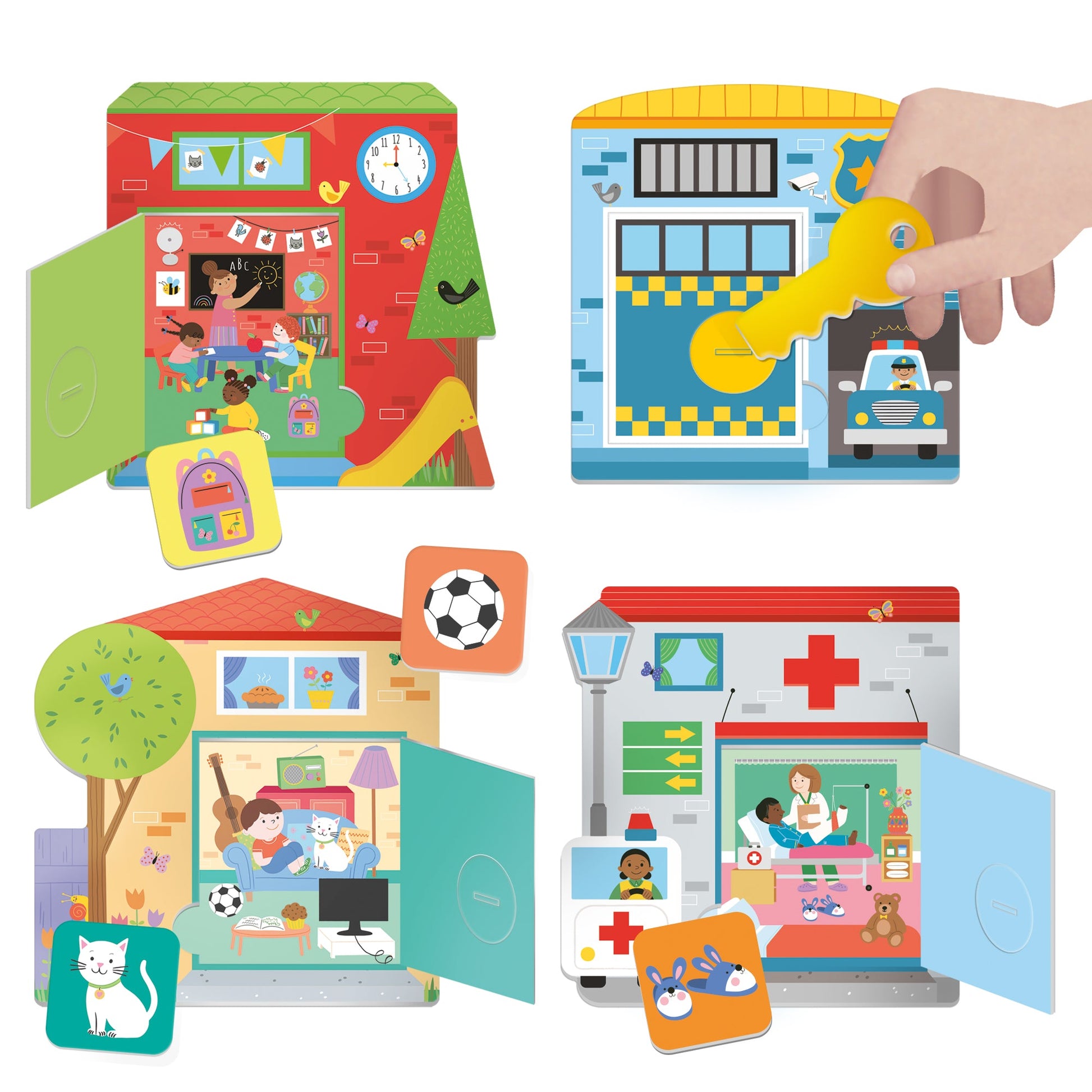 Look, Open And Find! - game contents and components