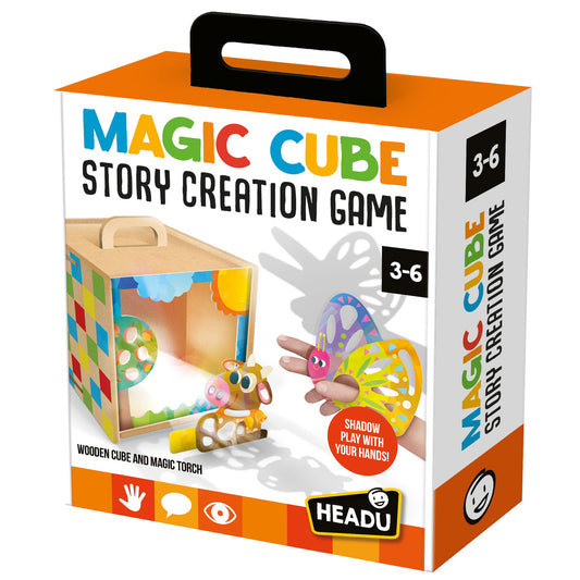MAGIC STORY CREATION CUBE Create your first shadow play with your hands! - product box